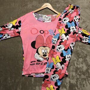 Disney Minnie Mouse Pyjamas 2 Piece Kids Sz L (0186) NEW No Tags